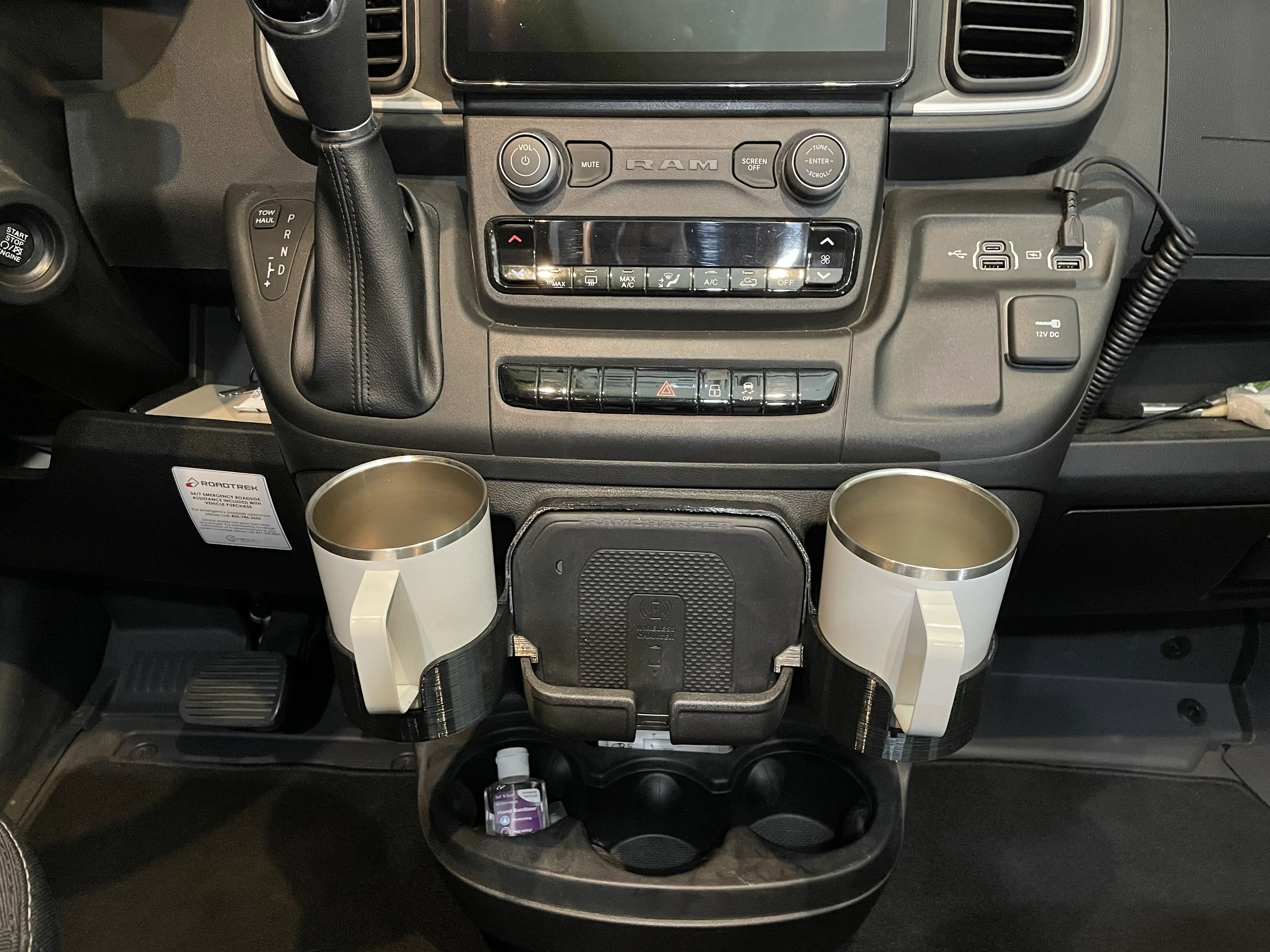 RAM Promaster Mug Cup Holder for wireless charger bezel