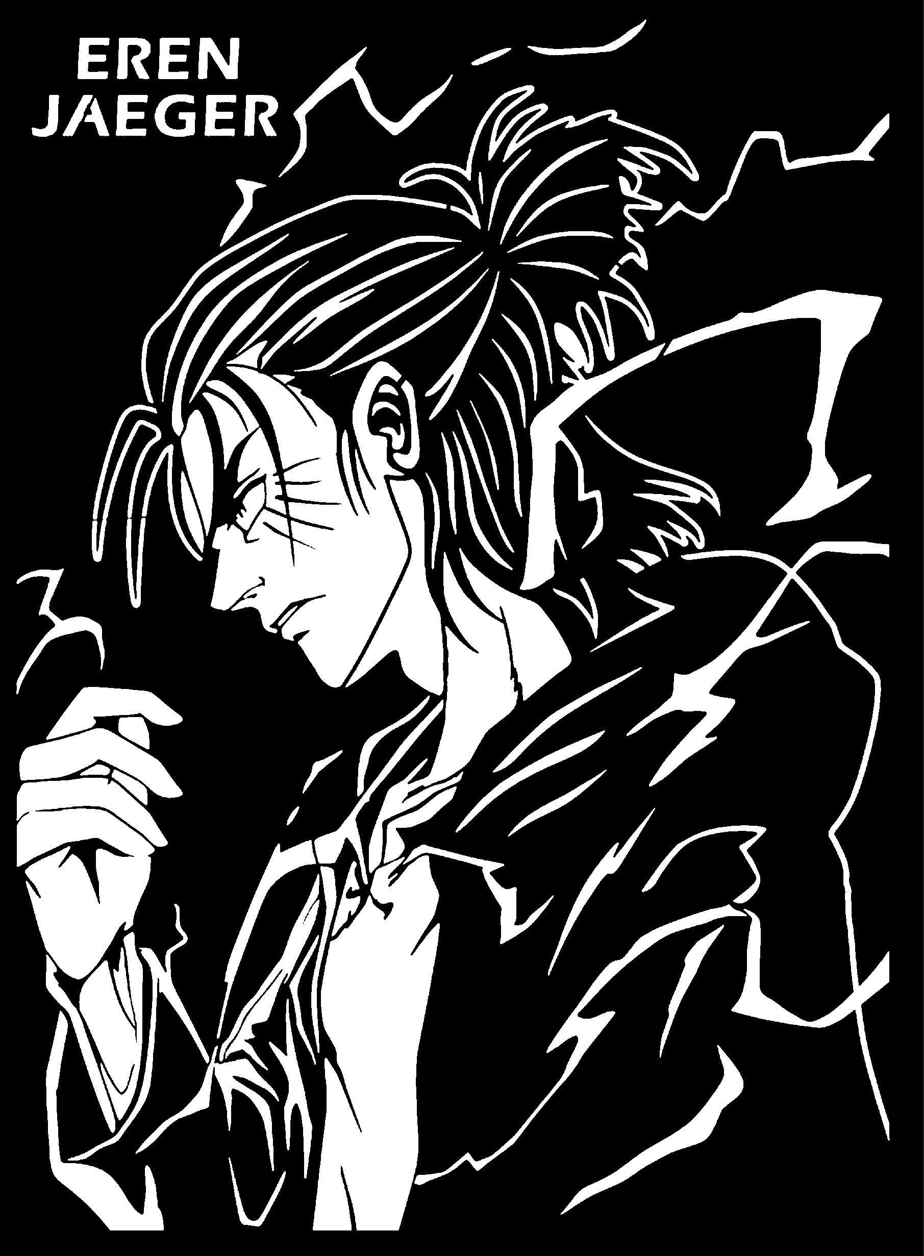 Eren Yeager stencil