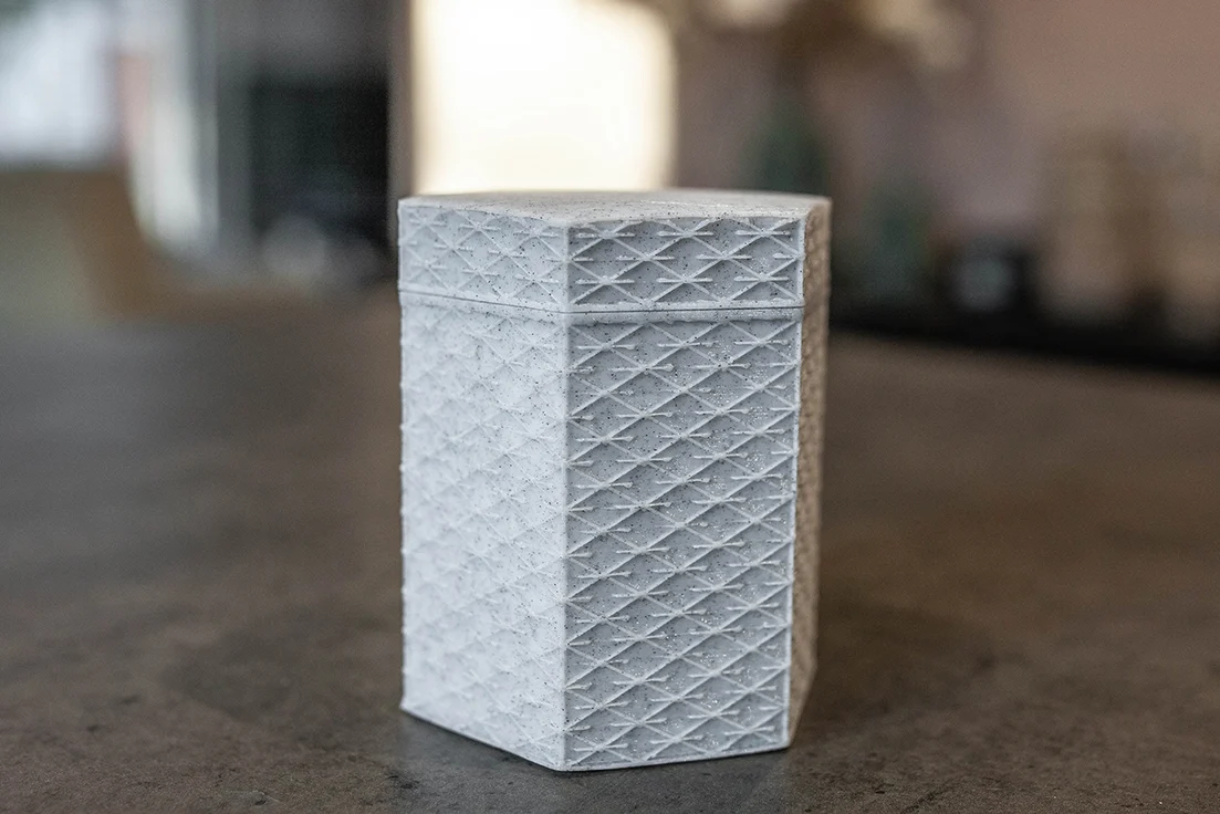 Hexagon textured box