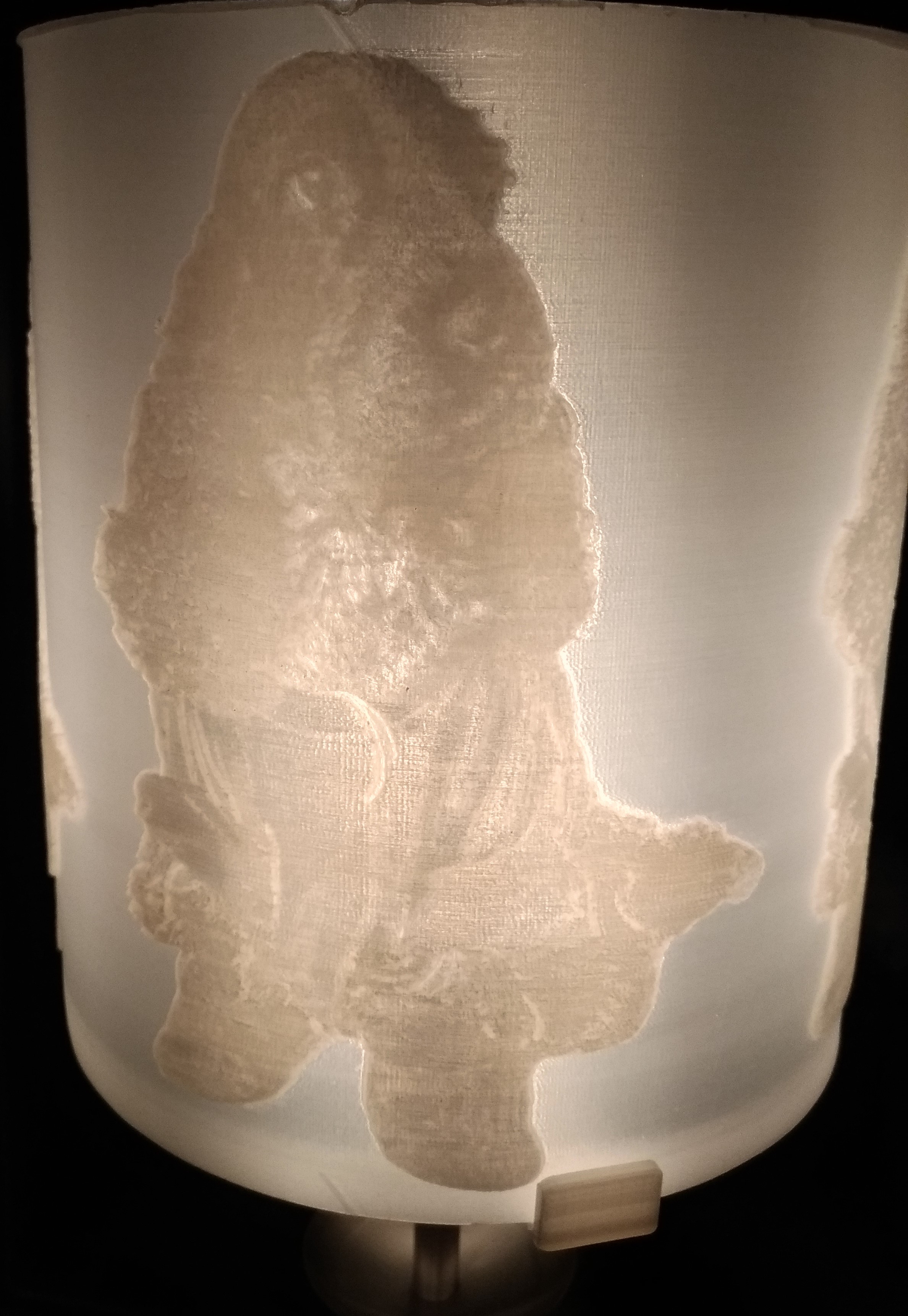 Litophane lamp shade Cocker Spaniel (Sylvester)