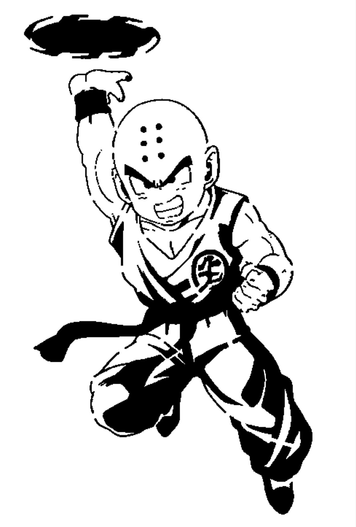 Krillin stencil