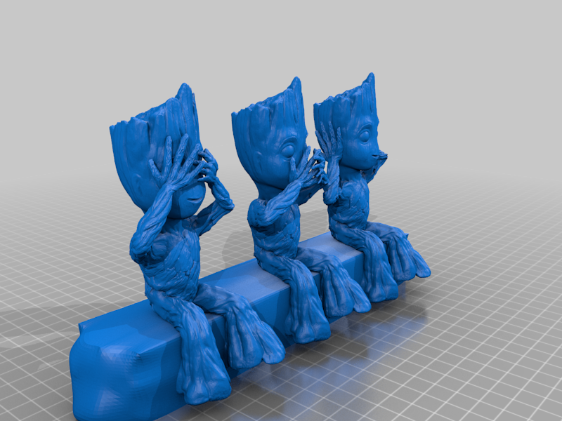 three wise baby groot