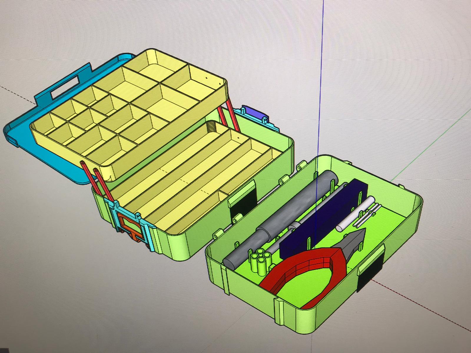Sort-Tool Box w/ lock and release function