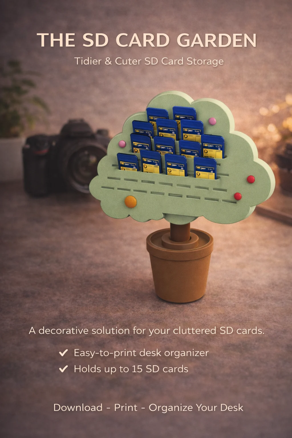 SD Card Garden - Creative SD Card Holder Organizer