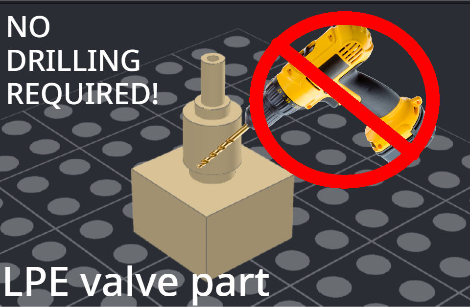 LPE top part that does not require drilling