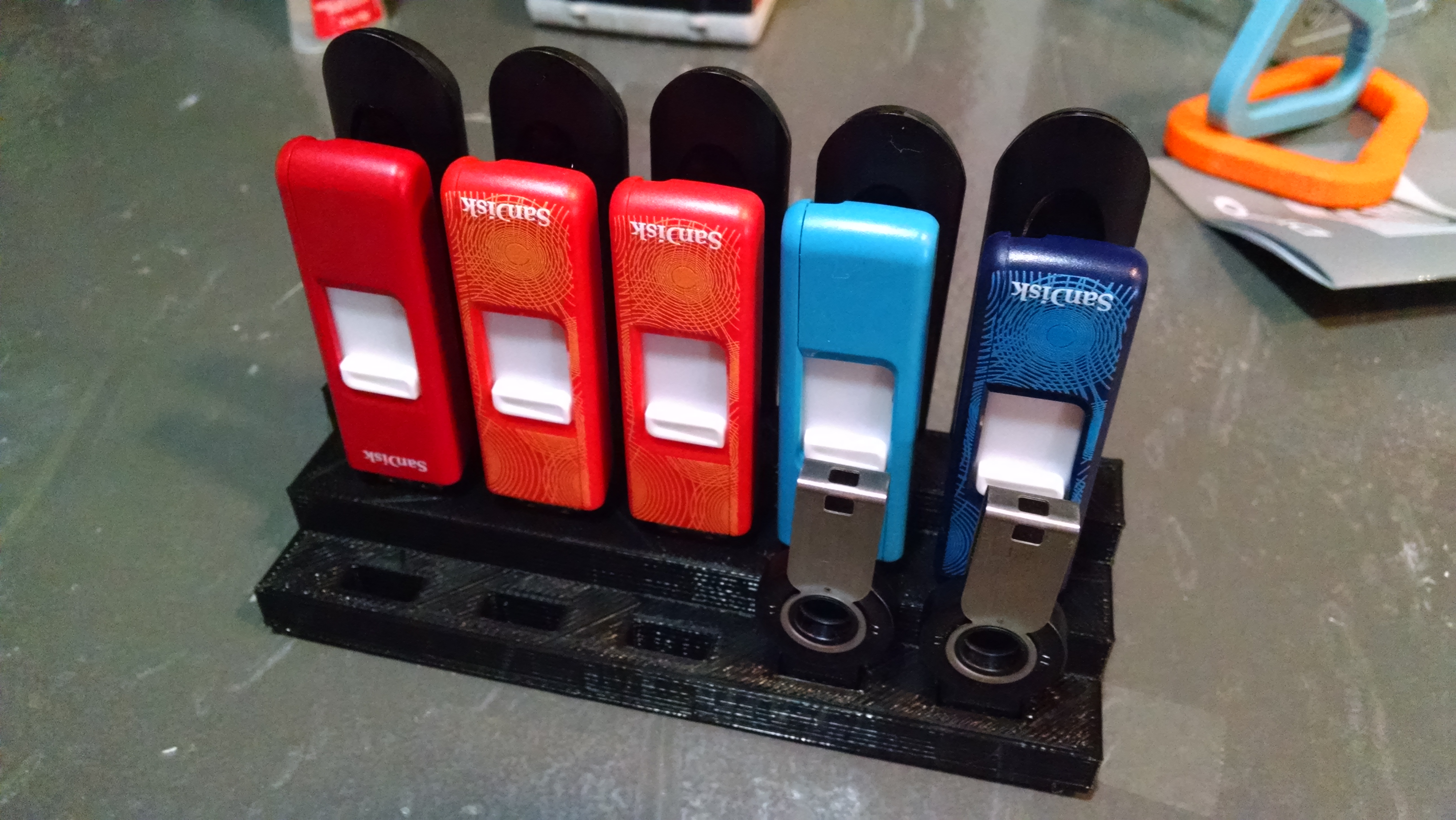 Stepped USB Flash Drive Holder
