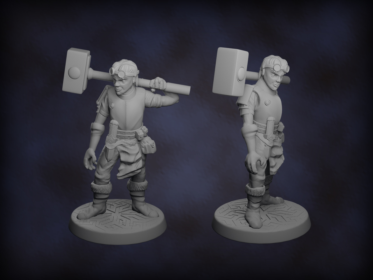 Blacksmith Fighter 28mm