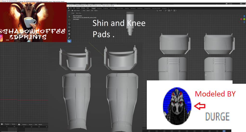 Bo Katan Knee pads and shin pads