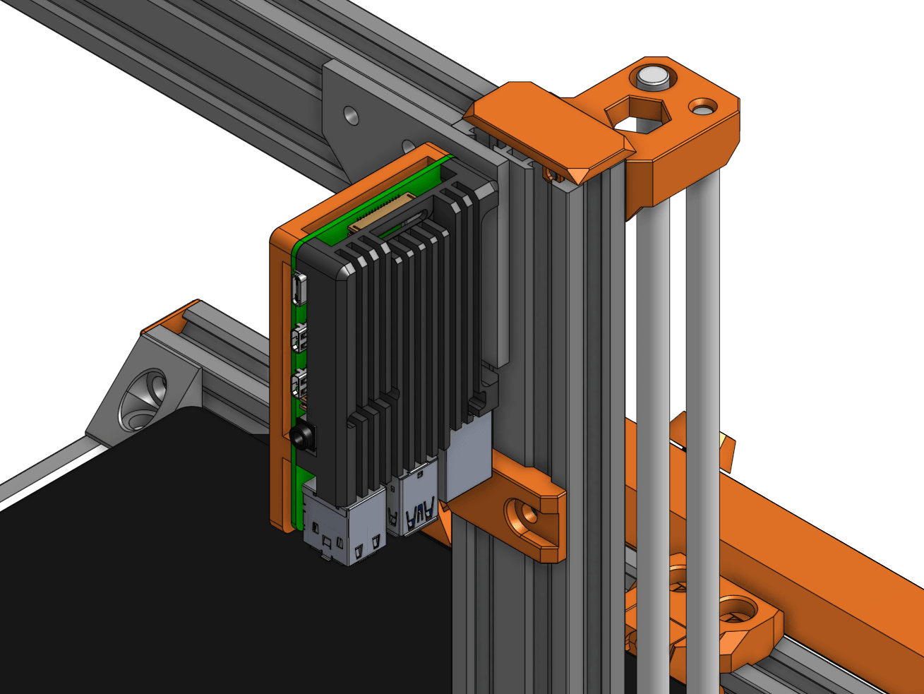 Prusa Bear Raspberry Pi Mount for Armor Heatsink Case