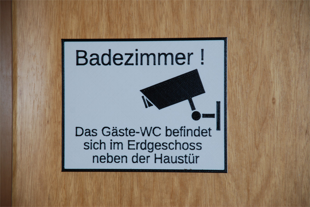 Schild: das Badezimmer ist kein Gästeklo