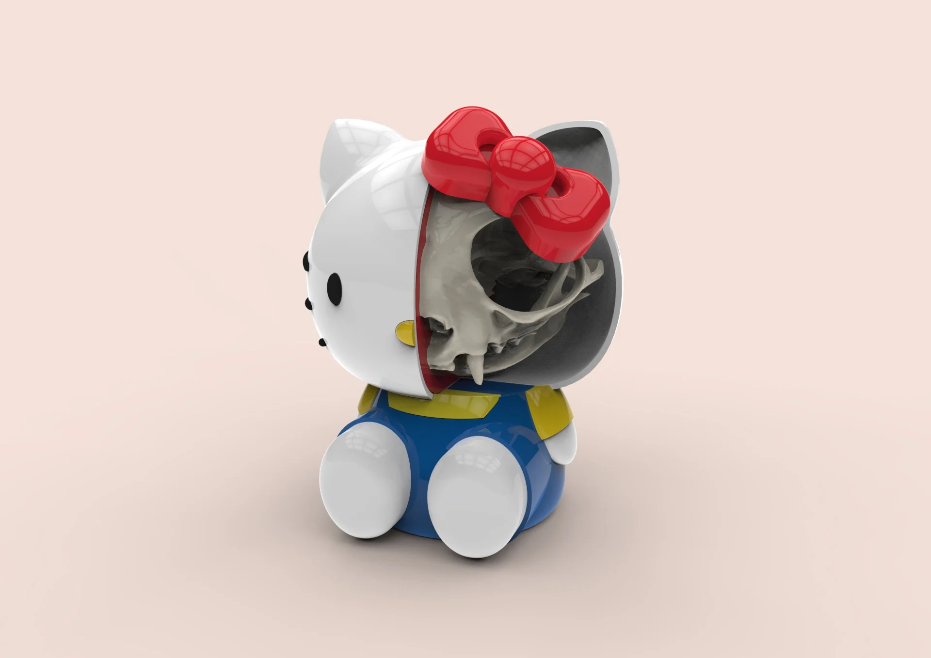 Hello Kitty Half Skeleton