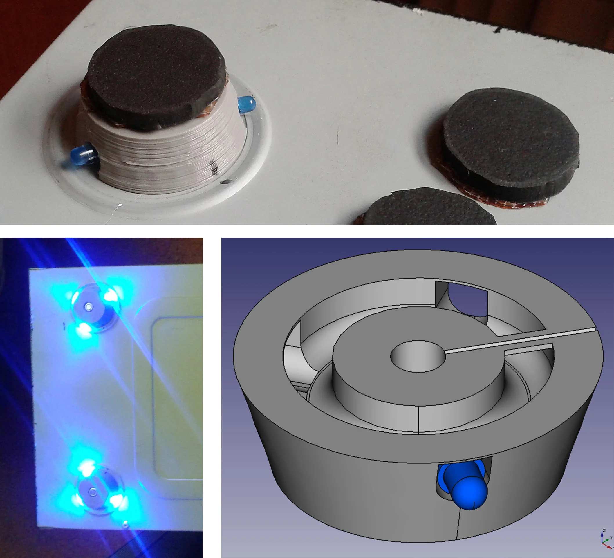 Pata con luz para gabinete de PC.