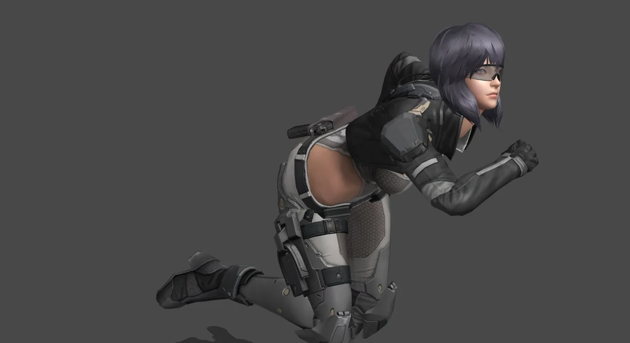 Motoko Kusanagi Running