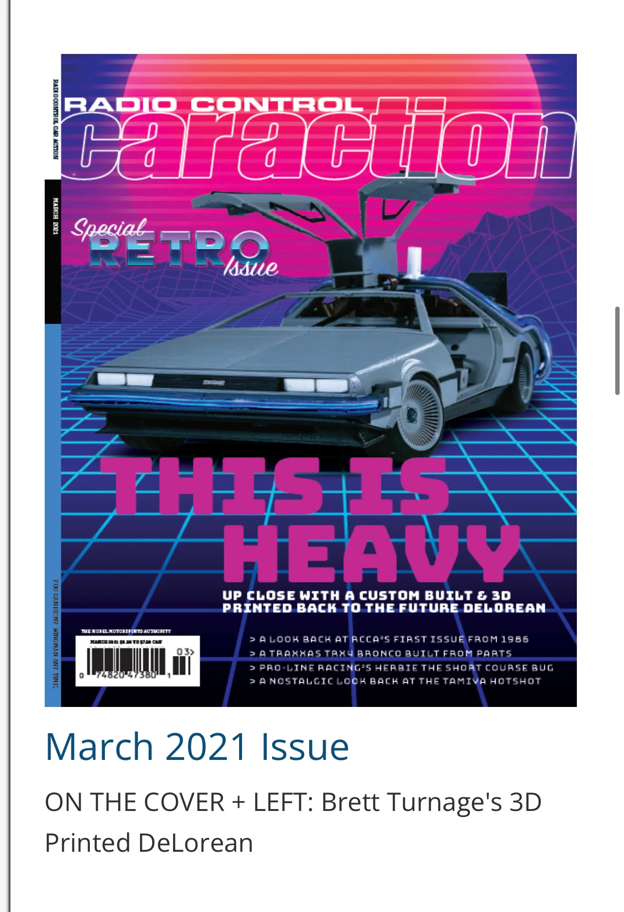 Delorean DMC-12/BTTF Time Machine 3D Printed RC Car
