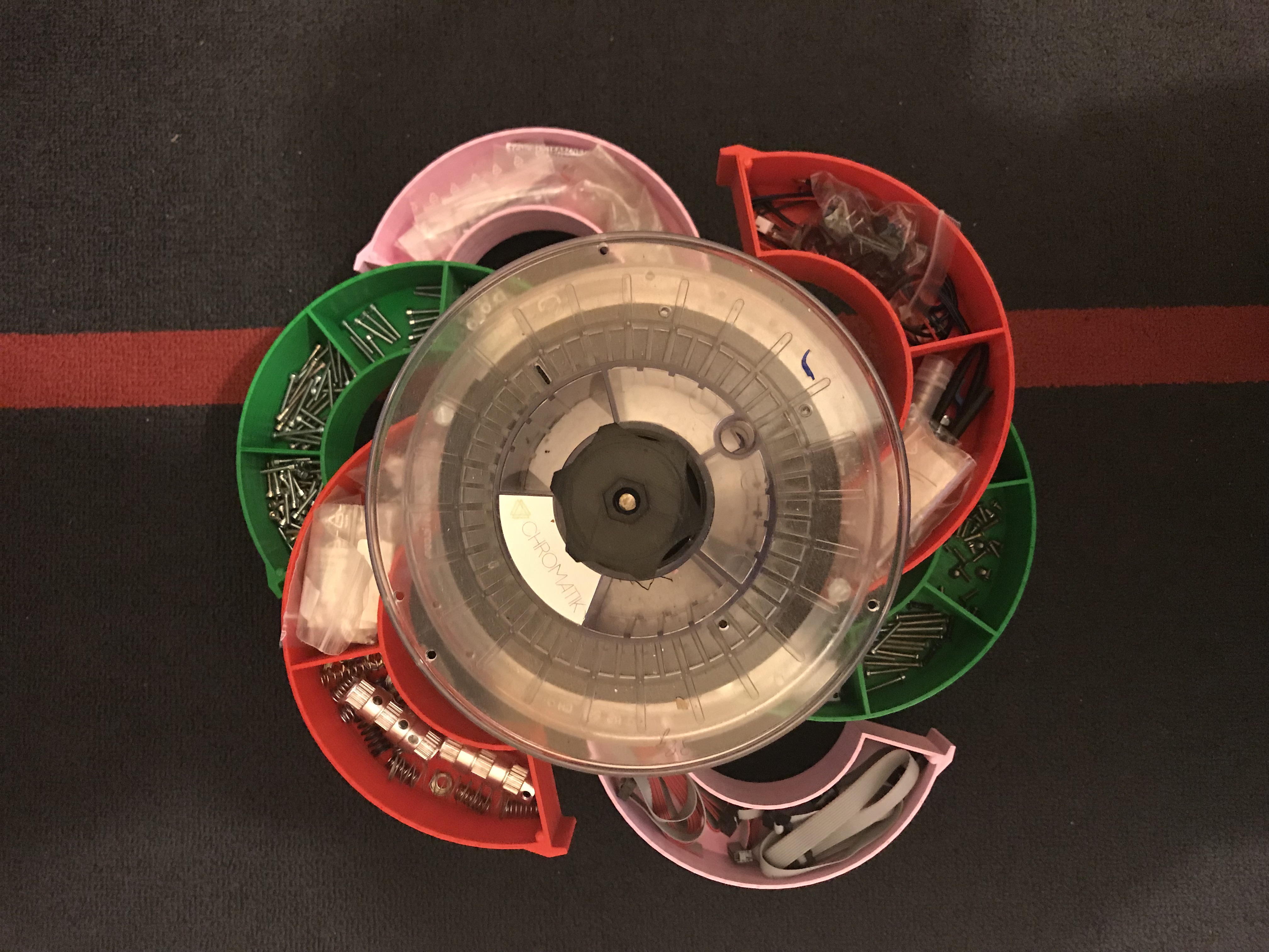 touret de stockage avec bobines de filament Chromatik