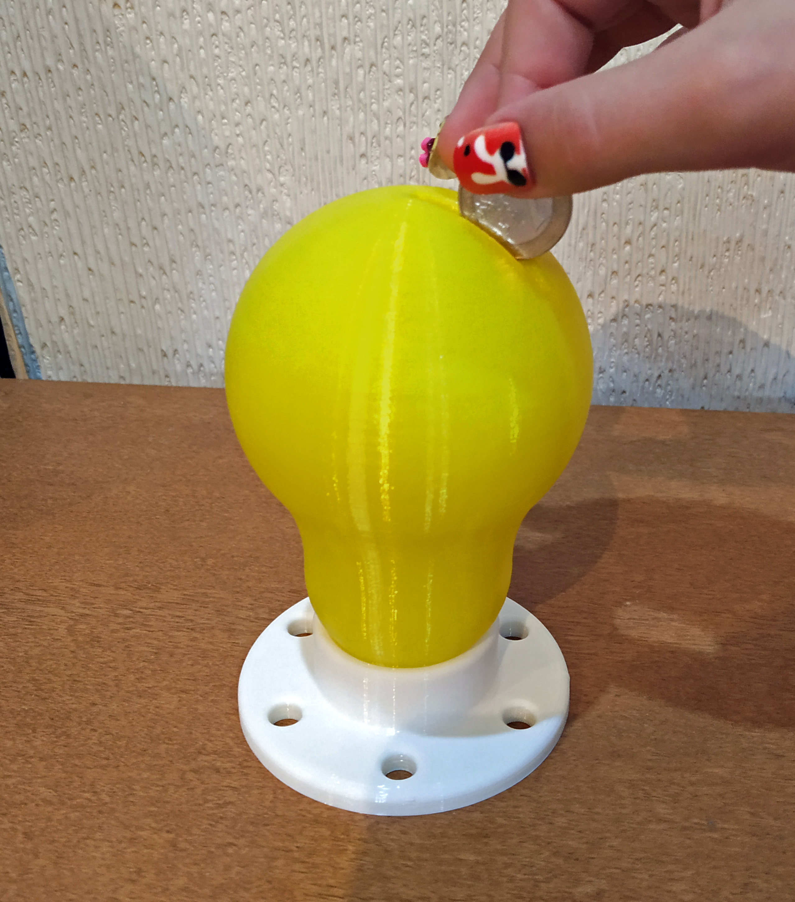 Lightbulb piggy bank