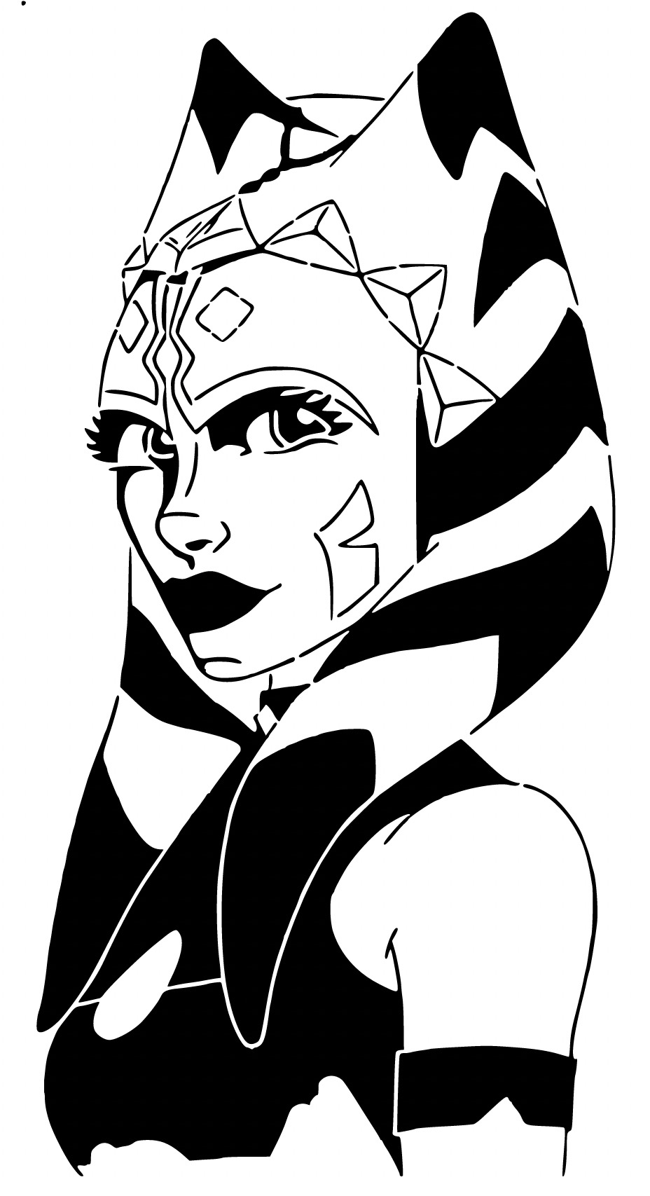 Ahsoka Tano stencil 6