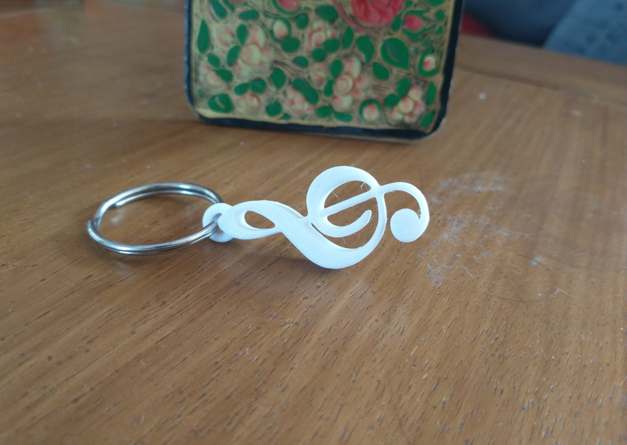 Treble Clef Music Keyring