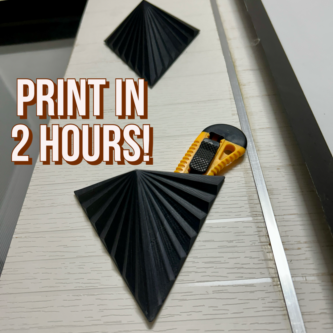 Wall-Mounted Triangular Tool and Accessory Holder with Sunburst Design