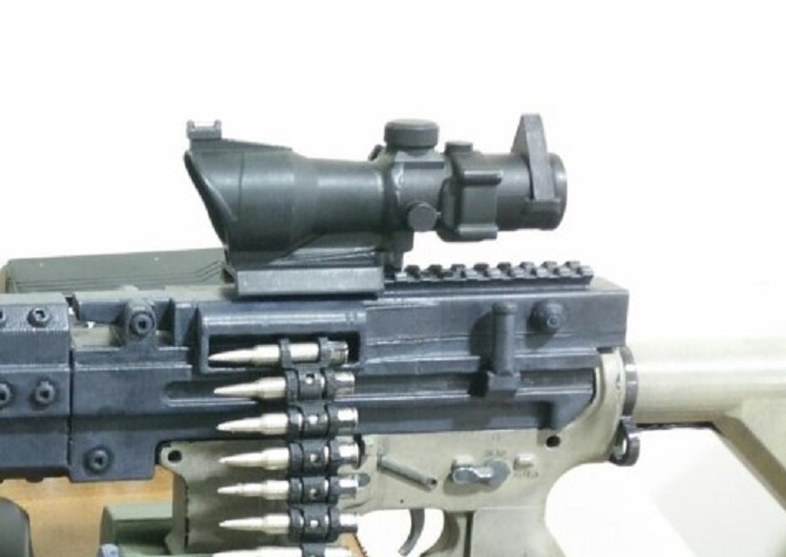 Airsoft acog with fiber optic irons