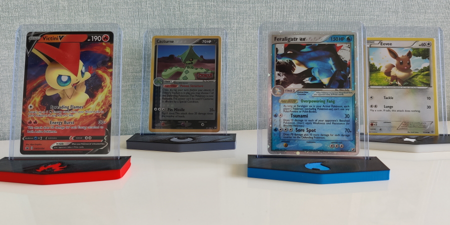 Pokemon card stand with type symbol