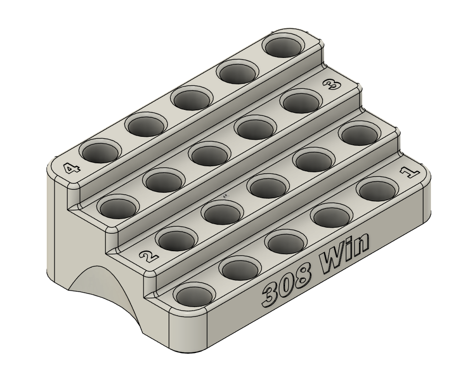 308 Reloading Stepped Tray
