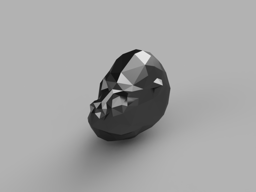 Gorilla head polygon