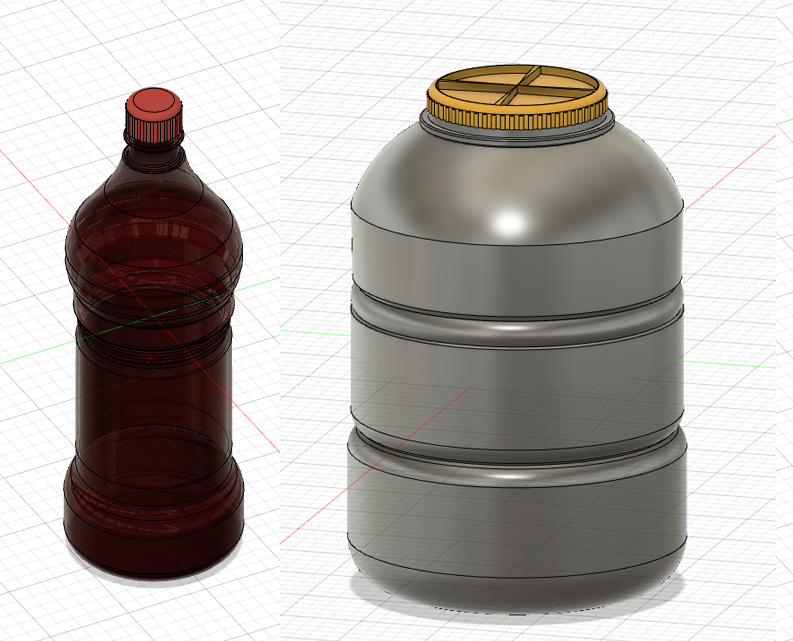 Big Bottle, Small Bottle FBX-STL
