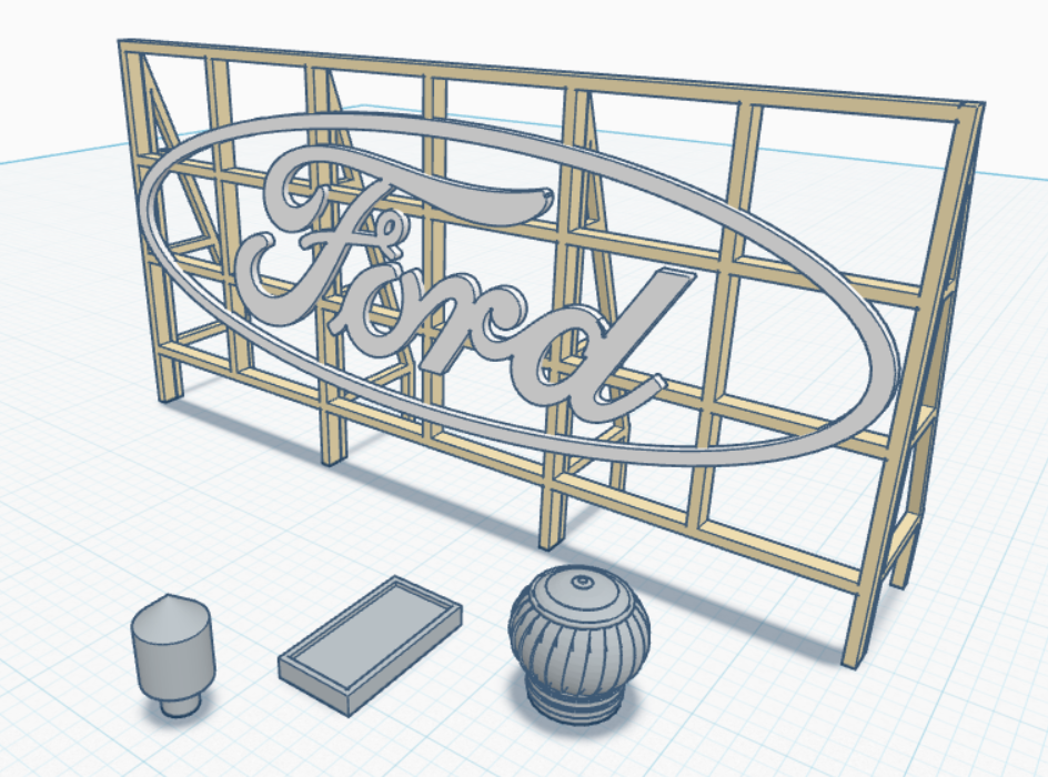 O Scale Billboard and Roof Details - Build-A-Building System