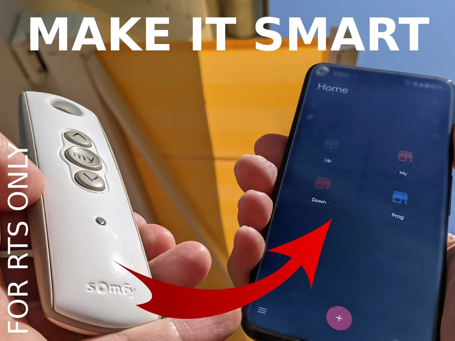 Case for smart alternative to Somfy-RTS-remote