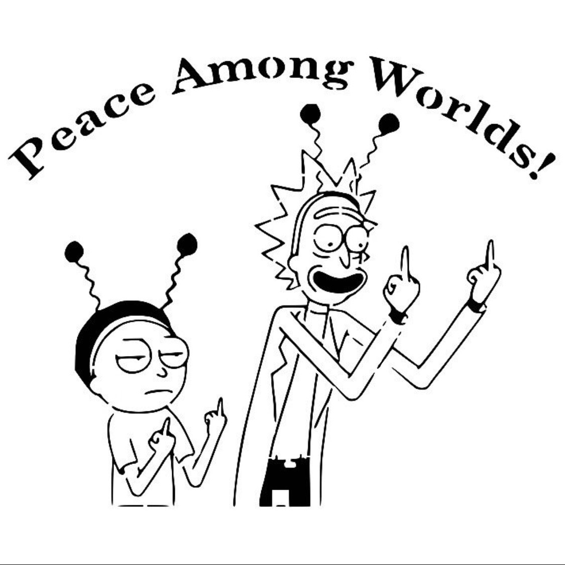 Rick and Morty stencil 4
