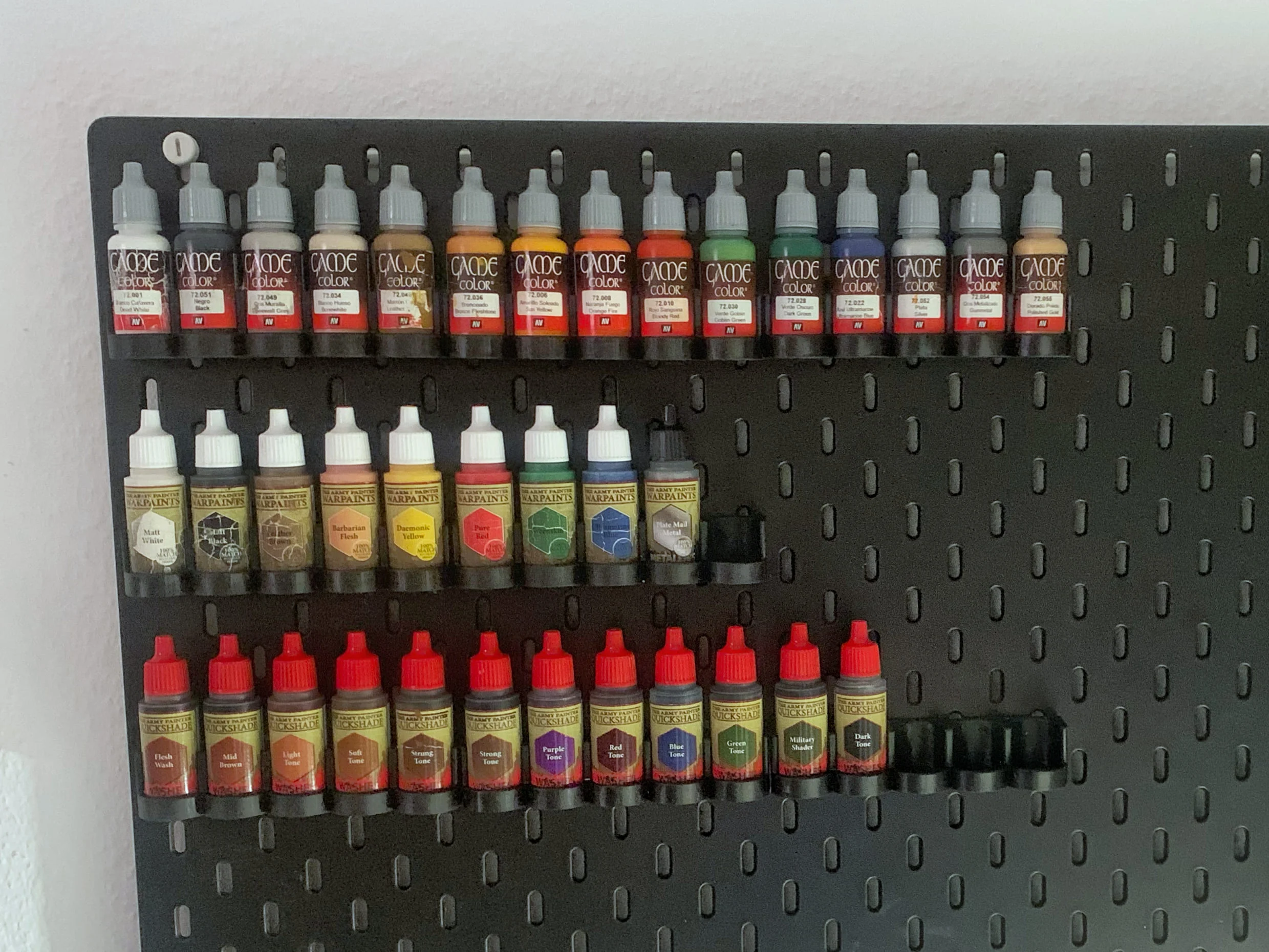 IKEA Skadis Paint Holder for Vallejo and Army Painter