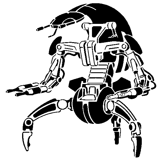Droideka stencil