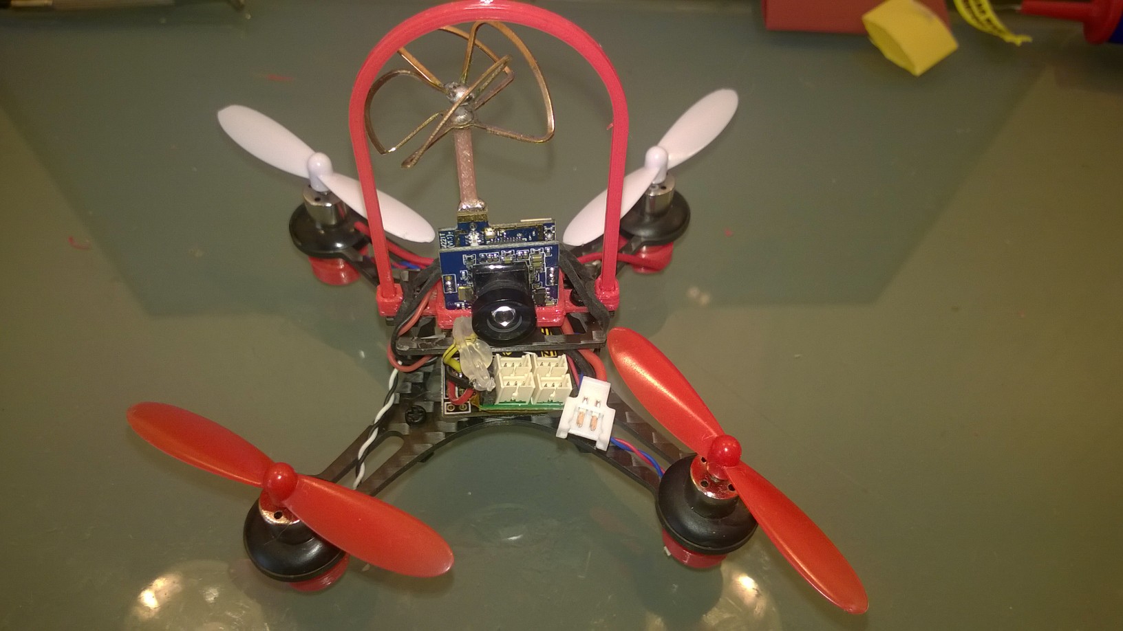 QX90 tilted camera and antenna guard