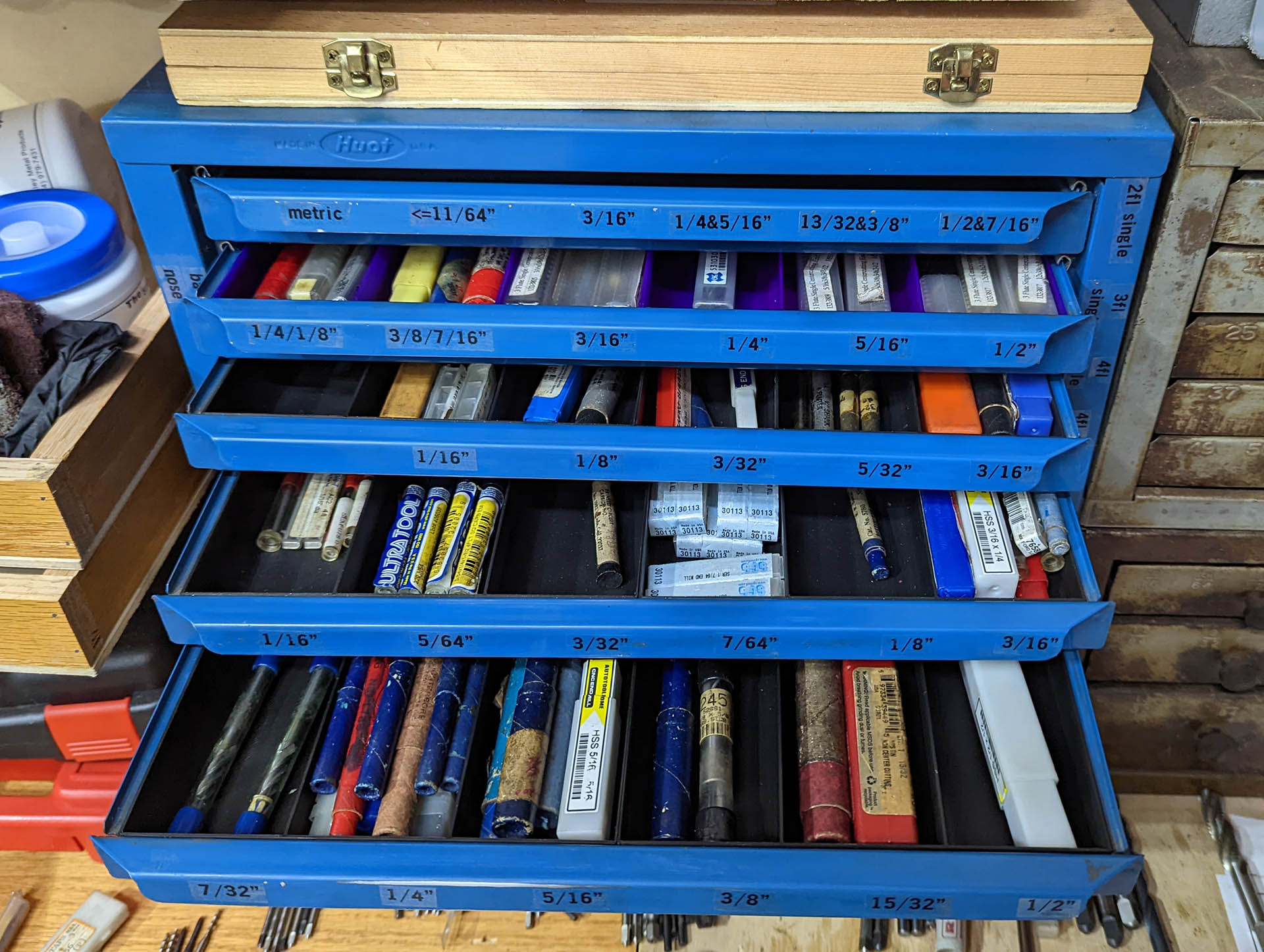 Huot style endmill organizer trays