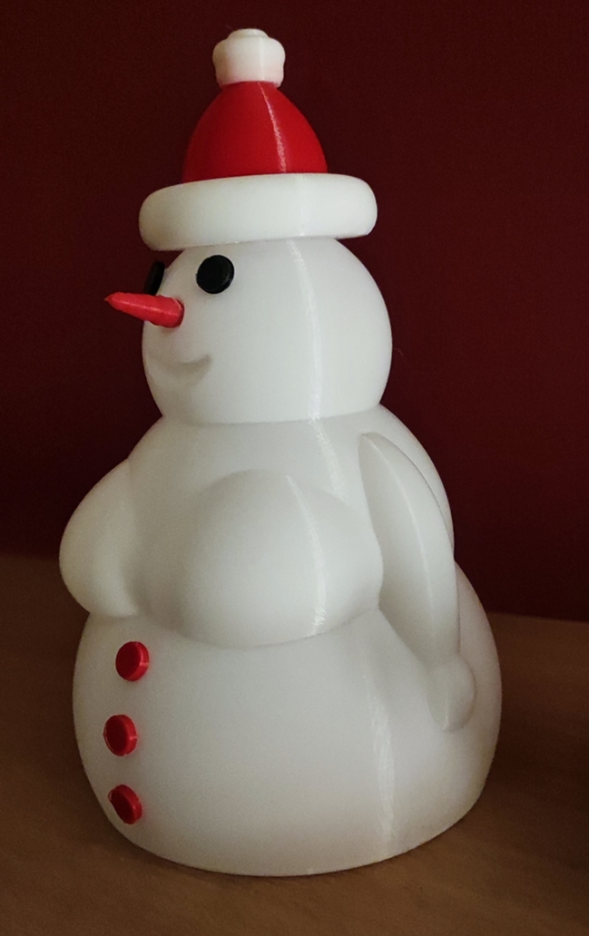 Snowman / Snowwoman , Spiral-Vase 4 Tealights