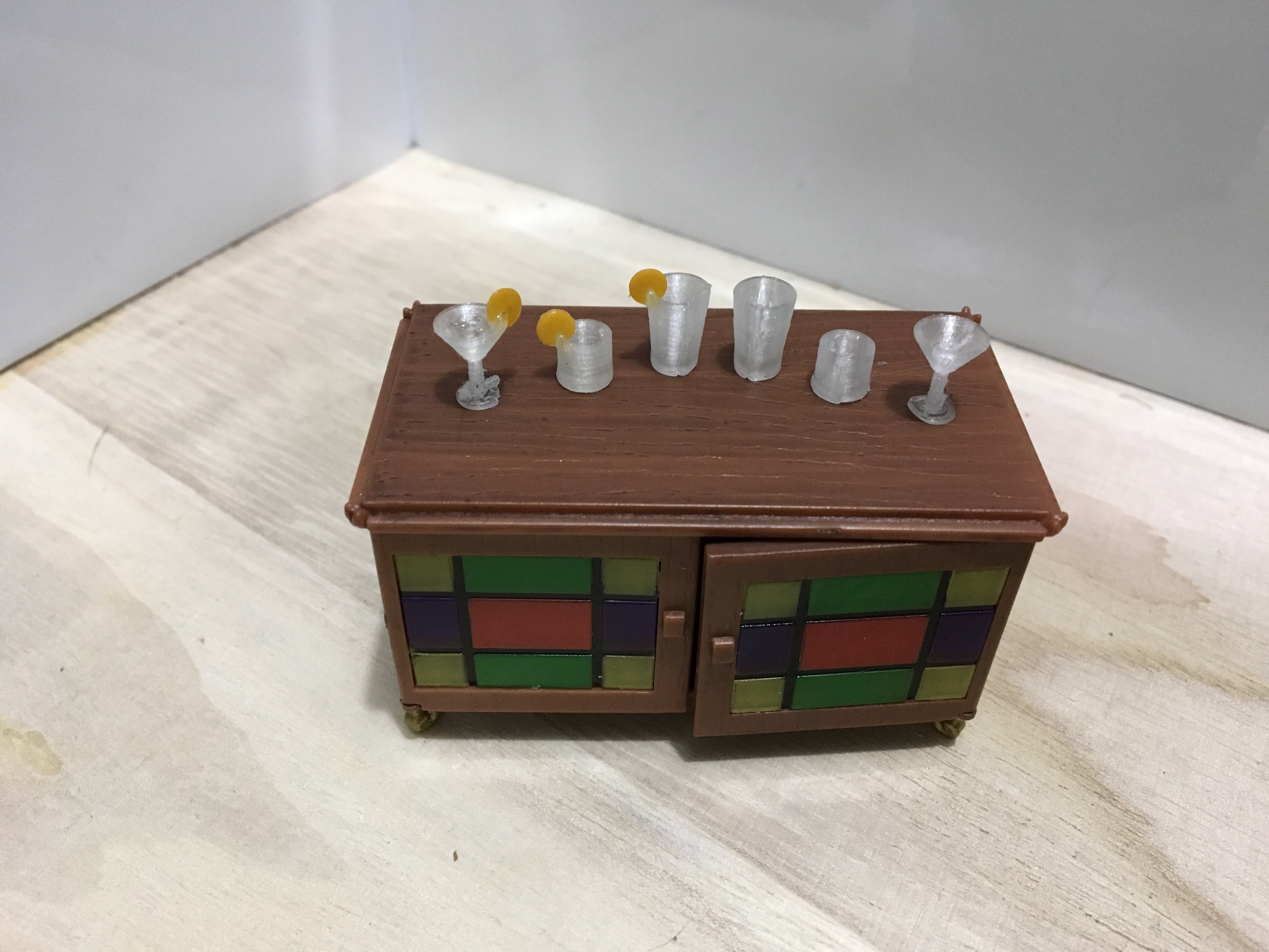 Bar Glassware set #1 (1:18 scale)