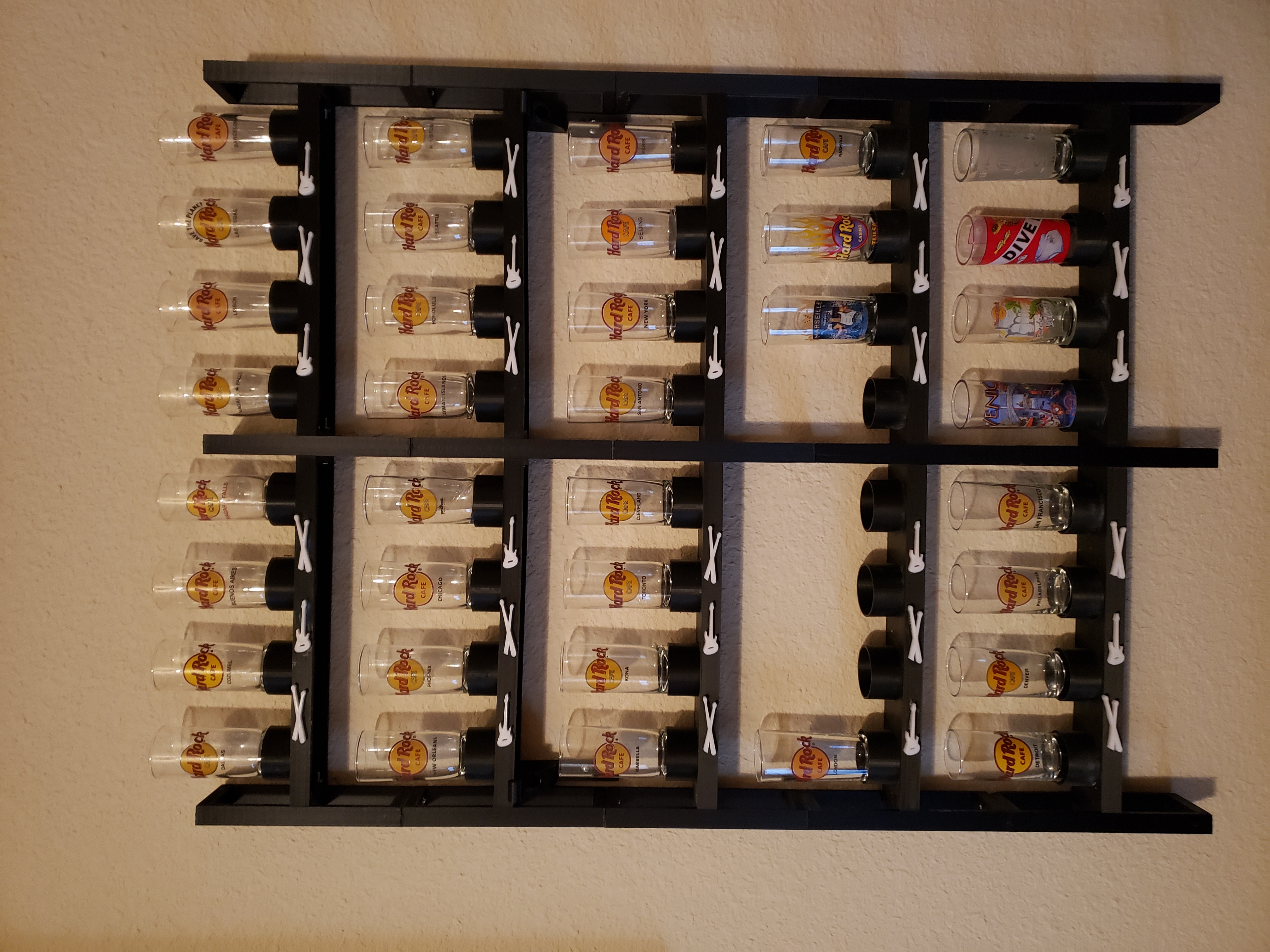 Hard Rock Cafe Shot Glass Shelf