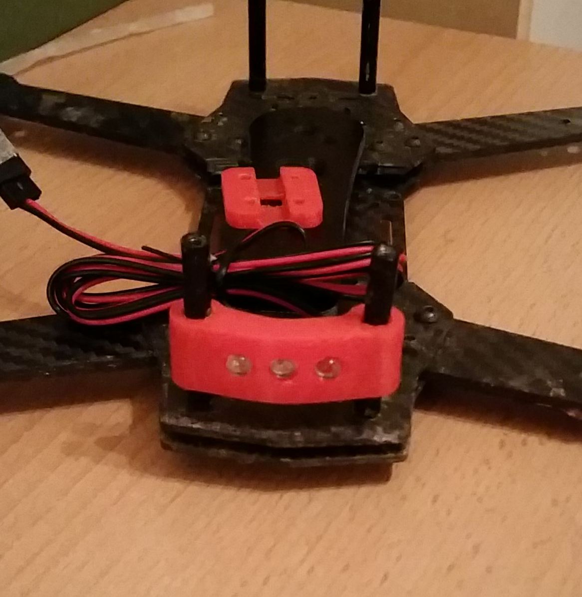 LED holder / bumper for ZMR250 miniquad frame