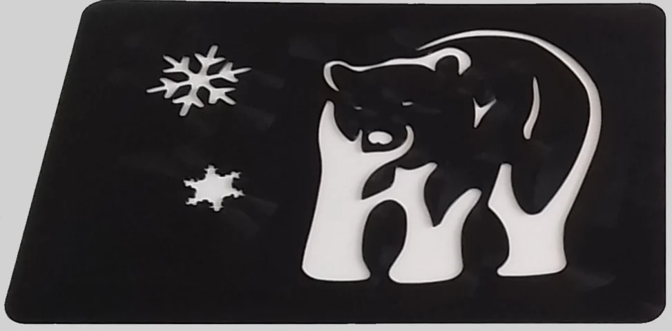 Xmas stencil - Pochoir de Noël - Polar bear