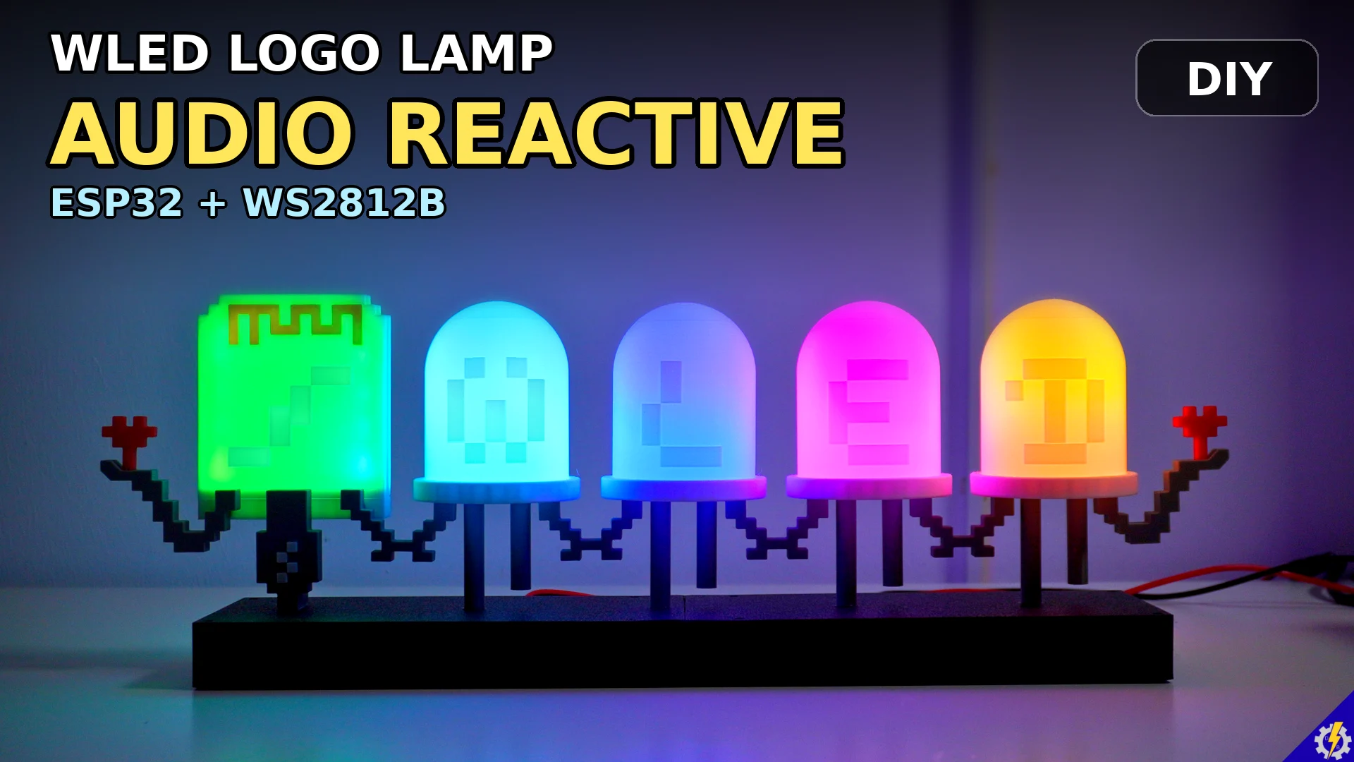 WLED Lamp – Audio Reactive (ESP32 + WS2812B)