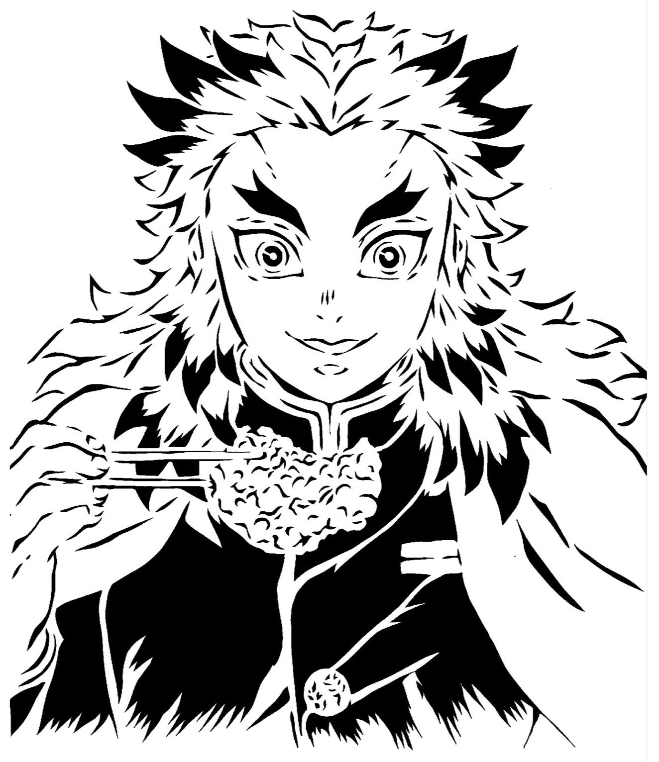 Kyojuro Rengoku stencil 4