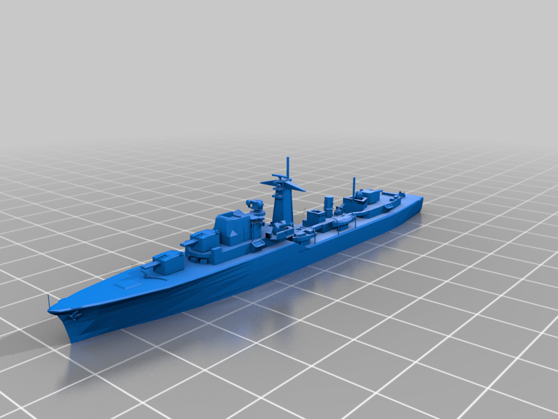British Post-WW2 Waterline Destroyers and Frigates