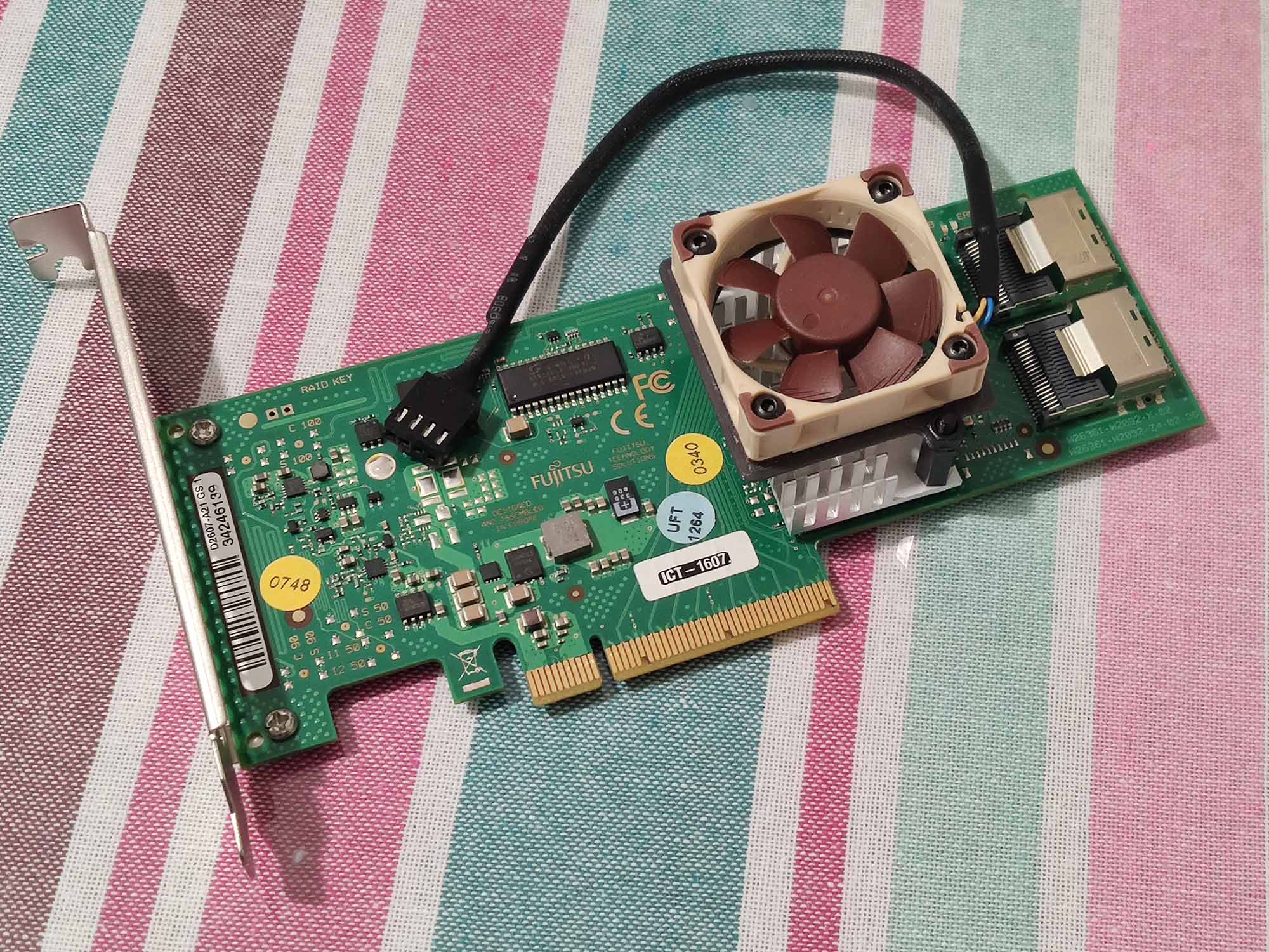 Fujitsu D2607 HBA 40mm fan mount bracket