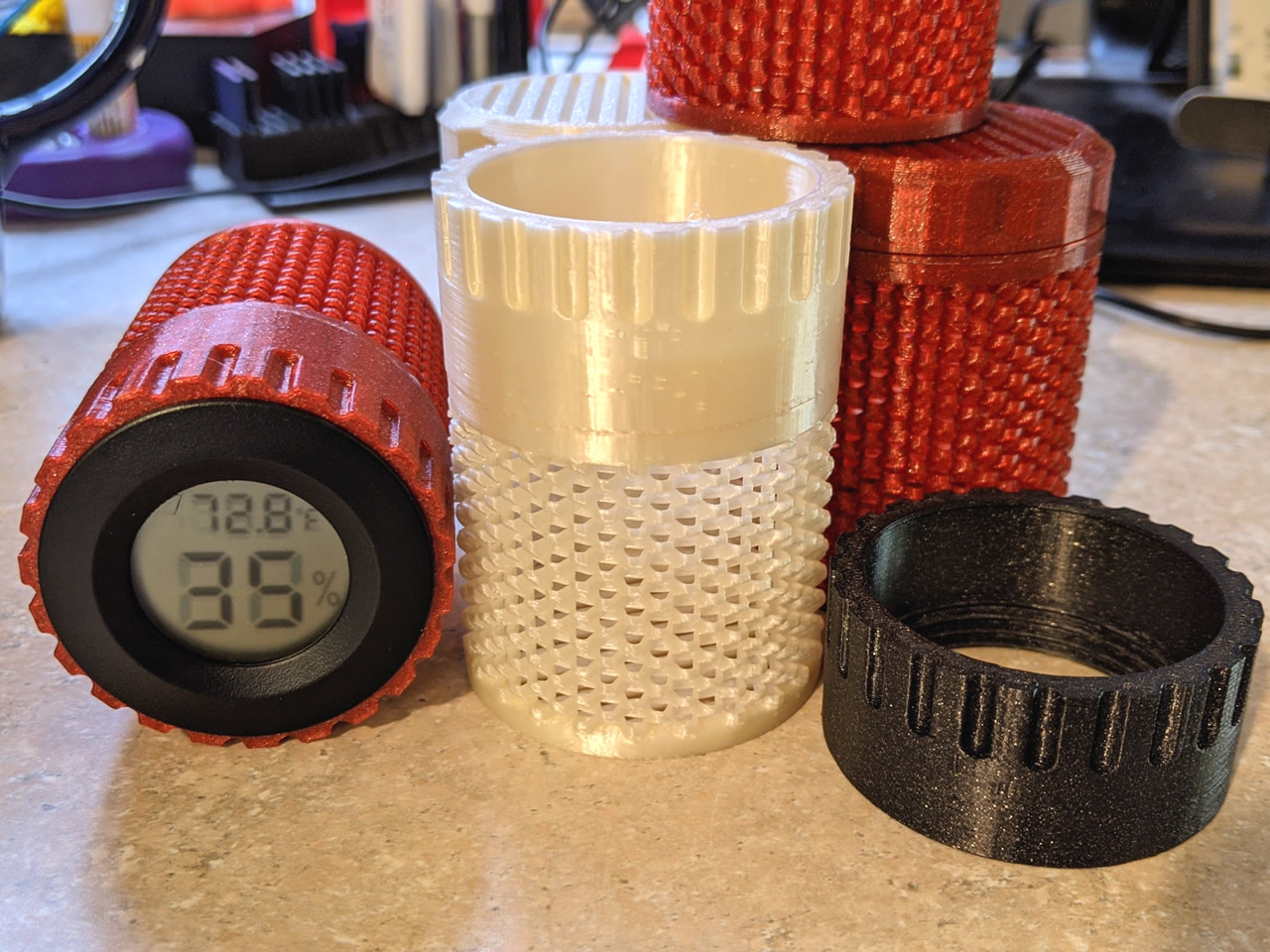 FAST Print In-Spool Desiccant (Silica Gel) Container with Hygrometer