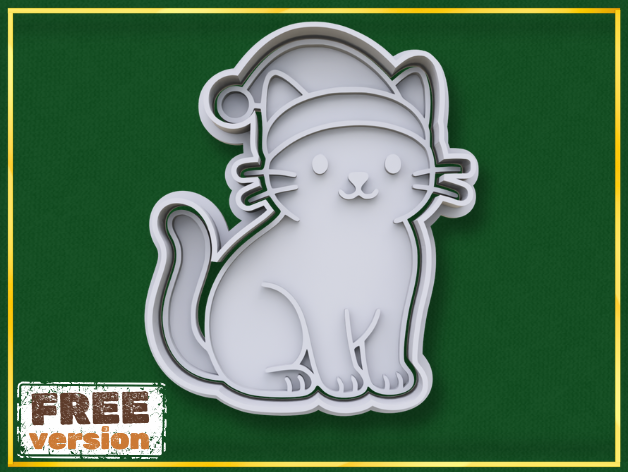 Christmas Cat Cookie Cutter