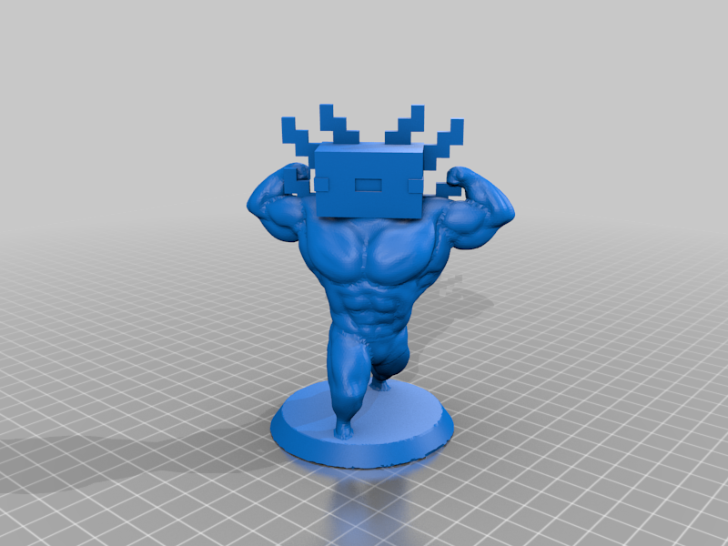 Buff Minecraft axolotl