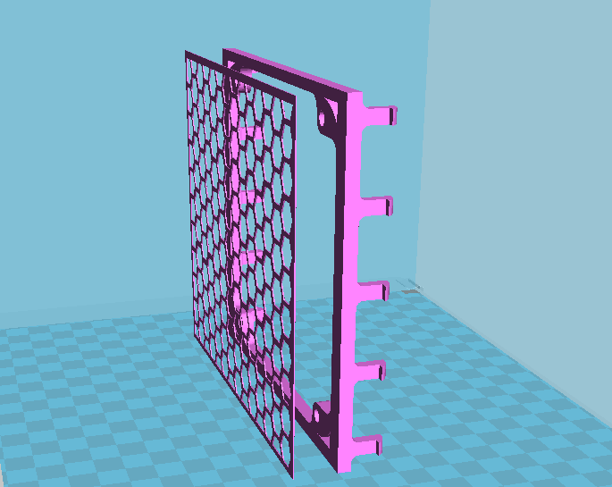 PC coolling fan support and optionnal gride