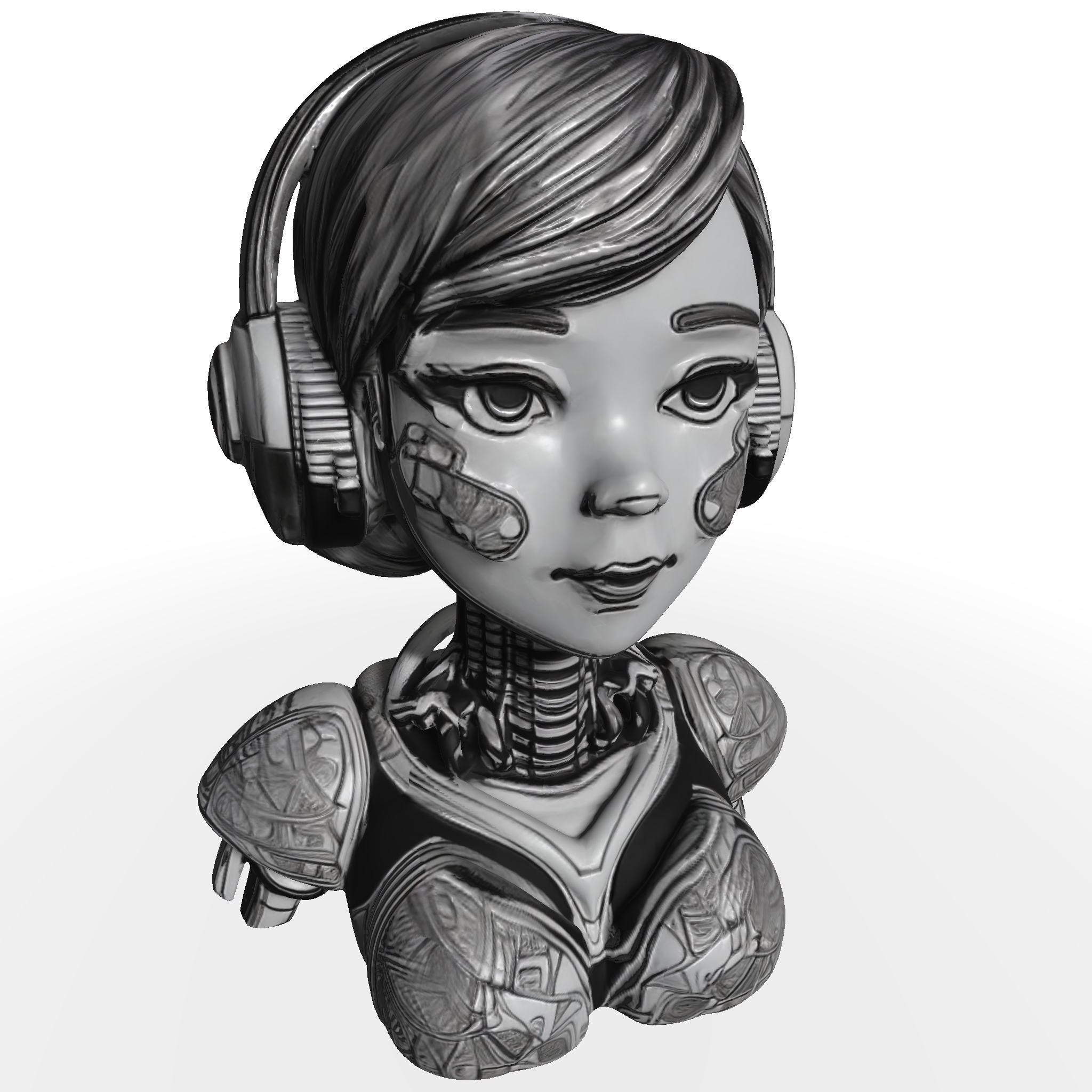 Cybernetic Muse Bust