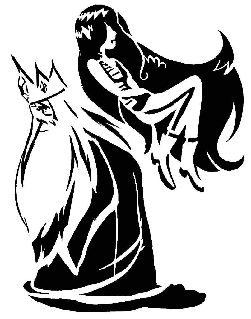 Ice King and Marceline stencil